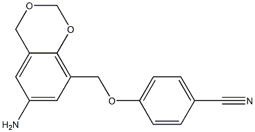 4-[(6-amino-2,4-dihydro-1,3-benzodioxin-8-yl)methoxy]benzonitrile 结构式