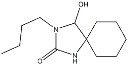 3-Butyl-4-hydroxy-2-oxo-1,3-diazaspiro[4.5]decane 结构式