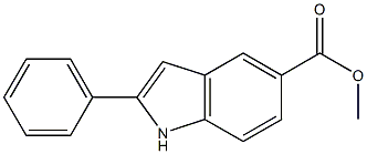 2-苯基吲哚-5-甲酸甲酯 结构式