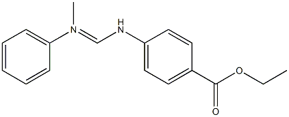 N-(4-乙氧羰基苯基)-N'-甲基-N'-苯基甲脒 结构式