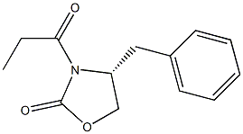 N-丙酰基-(4R)-苯甲基-2-噁唑烷酮 结构式