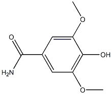 4-羟基-3,5-二甲氧基苯甲酰胺 结构式