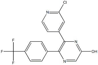 6-(2-CHLOROPYRIDIN-4-YL)-5-[4-(TRIFLUOROMETHYL)PHENYL]PYRAZIN-2-OL 结构式