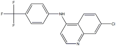 7-CHLORO-N-[4-(TRIFLUOROMETHYL)PHENYL]QUINOLIN-4-AMINE 结构式