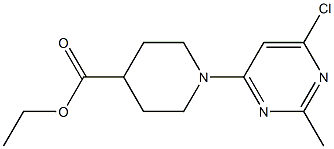 ETHYL 1-(6-CHLORO-2-METHYLPYRIMIDIN-4-YL)PIPERIDINE-4-CARBOXYLATE 结构式