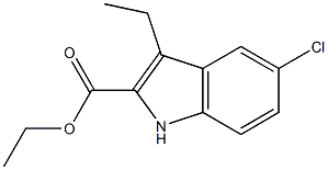 ETHYL 5-CHLORO-3-ETHYL-1H-INDOLE-2-CARBOXYLATE 结构式