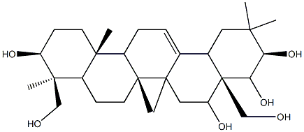 (3R,4aR,6bR,9S,10S,12aR)-4a,9-bis(hydroxymethyl)-2,2,6a,6b,9,12a-hexamethyl-1,3,4,5,6,6a,7,8,8a,10,11,12,13,14b-tetradecahydropicene-3,4,5,10-tetrol 结构式