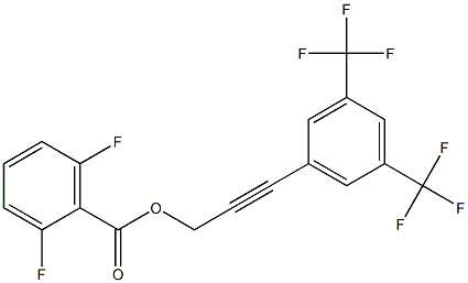 3-[3,5-di(trifluoromethyl)phenyl]prop-2-ynyl 2,6-difluorobenzoate 结构式