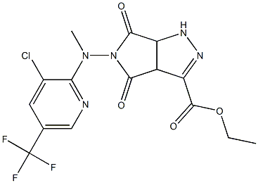 ethyl 5-[[3-chloro-5-(trifluoromethyl)-2-pyridinyl](methyl)amino]-4,6-dioxo-1,3a,4,5,6,6a-hexahydropyrrolo[3,4-c]pyrazole-3-carboxylate 结构式