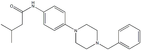 N-[4-(4-benzylpiperazino)phenyl]-3-methylbutanamide 结构式