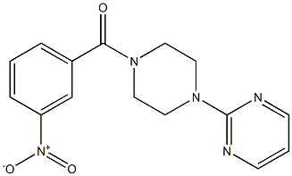 (3-nitrophenyl)(4-pyrimidin-2-ylpiperazino)methanone 结构式