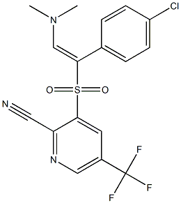 3-{[(E)-1-(4-chlorophenyl)-2-(dimethylamino)ethenyl]sulfonyl}-5-(trifluoromethyl)-2-pyridinecarbonitrile 结构式