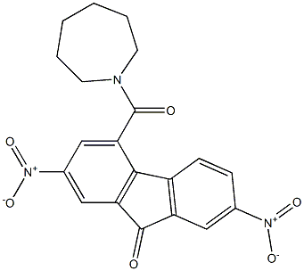 4-(azepan-1-ylcarbonyl)-2,7-dinitro-9H-fluoren-9-one 结构式