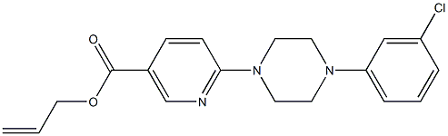 allyl 6-[4-(3-chlorophenyl)piperazino]nicotinate 结构式