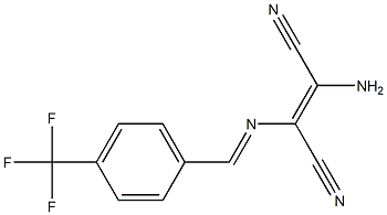 2-amino-3-{[4-(trifluoromethyl)benzylidene]amino}but-2-enedinitrile 结构式