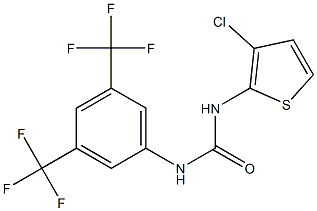 N-(3-chloro-2-thienyl)-N'-[3,5-di(trifluoromethyl)phenyl]urea 结构式