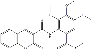 methyl 3,4,5-trimethoxy-2-{[(2-oxo-2H-chromen-3-yl)carbonyl]amino}benzoate 结构式