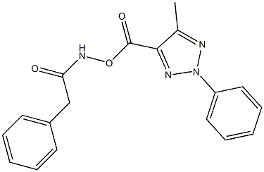 N-{[(5-methyl-2-phenyl-2H-1,2,3-triazol-4-yl)carbonyl]oxy}-2-phenylacetamide 结构式