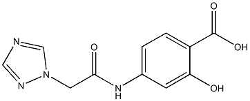 2-hydroxy-4-[2-(1H-1,2,4-triazol-1-yl)acetamido]benzoic acid 结构式