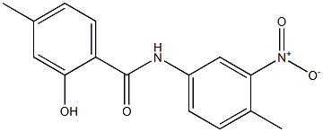 2-hydroxy-4-methyl-N-(4-methyl-3-nitrophenyl)benzamide 结构式