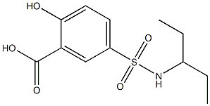 2-hydroxy-5-(pentan-3-ylsulfamoyl)benzoic acid 结构式