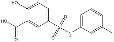 2-hydroxy-5-[(3-methylphenyl)sulfamoyl]benzoic acid 结构式