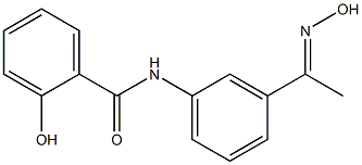 2-hydroxy-N-{3-[(1E)-N-hydroxyethanimidoyl]phenyl}benzamide 结构式