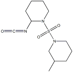 2-isocyanato-1-[(3-methylpiperidine-1-)sulfonyl]piperidine 结构式