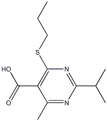 2-isopropyl-4-methyl-6-(propylthio)pyrimidine-5-carboxylic acid 结构式