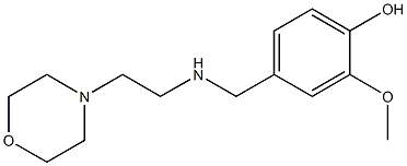 2-methoxy-4-({[2-(morpholin-4-yl)ethyl]amino}methyl)phenol 结构式
