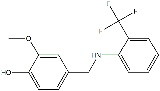 2-methoxy-4-({[2-(trifluoromethyl)phenyl]amino}methyl)phenol 结构式