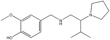 2-methoxy-4-({[3-methyl-2-(pyrrolidin-1-yl)butyl]amino}methyl)phenol 结构式