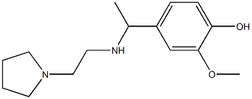 2-methoxy-4-(1-{[2-(pyrrolidin-1-yl)ethyl]amino}ethyl)phenol 结构式