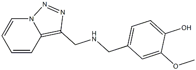 2-methoxy-4-[({[1,2,4]triazolo[3,4-a]pyridin-3-ylmethyl}amino)methyl]phenol 结构式