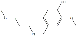 2-methoxy-4-{[(3-methoxypropyl)amino]methyl}phenol 结构式