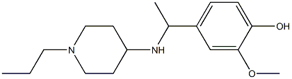 2-methoxy-4-{1-[(1-propylpiperidin-4-yl)amino]ethyl}phenol 结构式