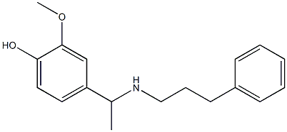 2-methoxy-4-{1-[(3-phenylpropyl)amino]ethyl}phenol 结构式