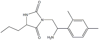 3-[2-amino-2-(2,4-dimethylphenyl)ethyl]-5-propylimidazolidine-2,4-dione 结构式