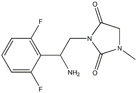 3-[2-amino-2-(2,6-difluorophenyl)ethyl]-1-methylimidazolidine-2,4-dione 结构式