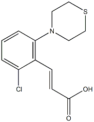 3-[2-chloro-6-(thiomorpholin-4-yl)phenyl]prop-2-enoic acid 结构式