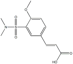 3-[3-(dimethylsulfamoyl)-4-methoxyphenyl]prop-2-enoic acid 结构式