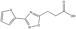 3-[3-(thiophen-2-yl)-1,2,4-oxadiazol-5-yl]propanoic acid 结构式