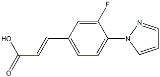 3-[3-fluoro-4-(1H-pyrazol-1-yl)phenyl]prop-2-enoic acid 结构式