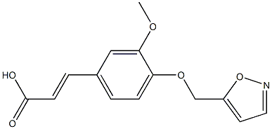 3-[3-methoxy-4-(1,2-oxazol-5-ylmethoxy)phenyl]prop-2-enoic acid 结构式