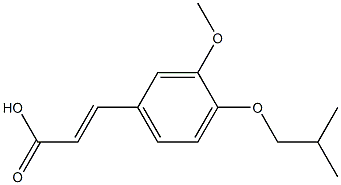 3-[3-methoxy-4-(2-methylpropoxy)phenyl]prop-2-enoic acid 结构式