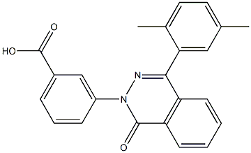 3-[4-(2,5-dimethylphenyl)-1-oxophthalazin-2(1H)-yl]benzoic acid 结构式