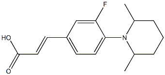 3-[4-(2,6-dimethylpiperidin-1-yl)-3-fluorophenyl]prop-2-enoic acid 结构式