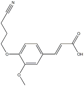 3-[4-(3-cyanopropoxy)-3-methoxyphenyl]prop-2-enoic acid 结构式
