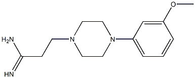 3-[4-(3-methoxyphenyl)piperazin-1-yl]propanimidamide 结构式
