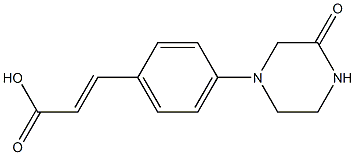 3-[4-(3-oxopiperazin-1-yl)phenyl]prop-2-enoic acid 结构式